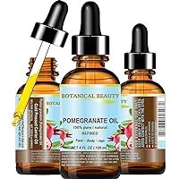 POMEGRANATE OIL 100% Pure Natural Refined Cold-pressed Carrier oil 4 Fl oz 120 ml for Face, Skin, Body, Hair, Lip, Nails. Rich in vitamin C by Botanical Beauty