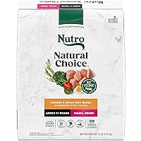 Nutro Natural Choice Adult Small Breed Dry Dog Food, Chicken and Brown Rice, 13 lbs.