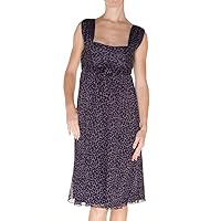 Armani Collezioni Purple Silk Knee Length Dress