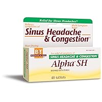 Nature's Way Boericke & Tafel Alpha SH Sinus Headache and Congestion, Relief from Sinus Headache and Congestion Symptoms††, 40 Tablets