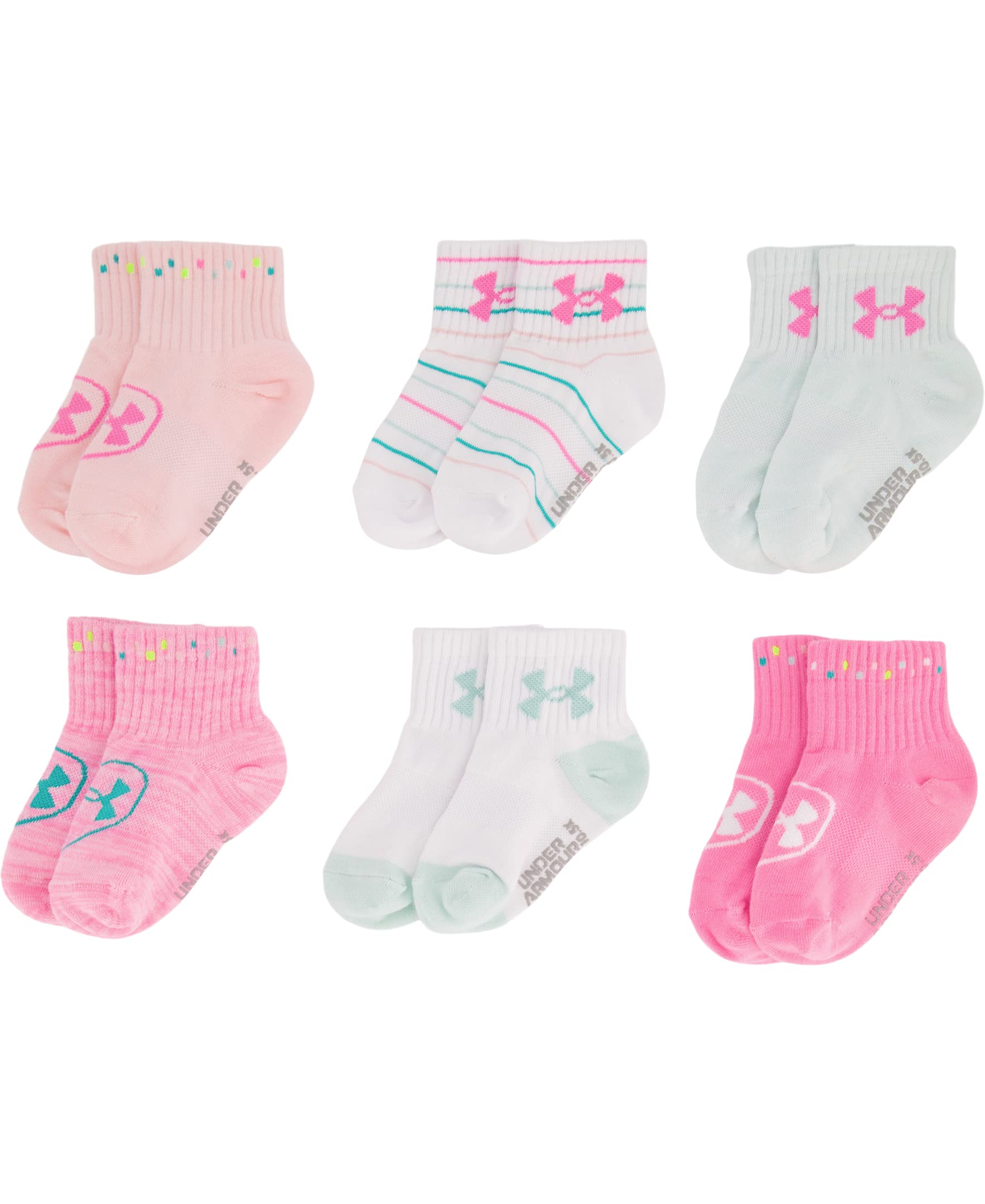 Under Armour Girls' Multi Pack Quarter Sock