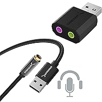 USB Type-A to 3.5mm Dual Function Audio Jack Active Adapter 20