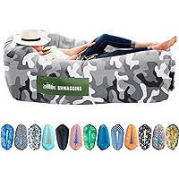 Chillbo Shwaggins Inflatable Couch – Cool Inflatable Chair Easy Setup is Perfect for Hiking Gear, Beach Chair and Music Festivals. (Urban Camo)
