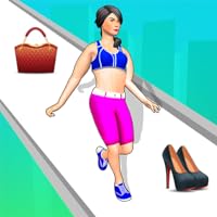 Catwalk girl beauty body fashion race for battle run to dressup & win show this makeover games 2021.Enoy catwalk hair race with body runner bounce project challenge to collect cash on bridge 3d game