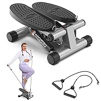 Niceday Steppers for Exercise, Stair Stepper with Resistance Bands, Mini Stepper with 300LBS Loading Capacity, Hydraulic Fitness Stepper with LCD Monitor