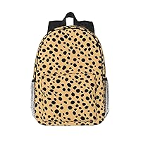 Leopard Print Backpack Lightweight Casual Backpack Double Shoulder Bag Travel Daypack With Laptop Compartmen