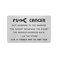 Cancer Survivor Gifts for Women Men, Life is Tough But So Are You, Cancer Awareness Fighting Inspirational Wallet Card
