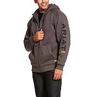 Ariat Men's Rebar All-Weather Full Zip Hoodie Rebar_Gray Size 3X