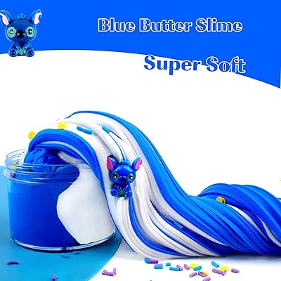  Butter Slime Kit for Girls,Blue Slime for Boys,Super Soft and  Non Sticky Slime,Scented Slime Party Favors(7OZ 200ML) : Toys & Games