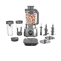 SS401 Foodi Power Blender Ultimate System with 72 oz Blending & Food Processing Pitcher, XL Smoothie Bowl Maker and Nutrient Extractor* & 7 Functions, Silver