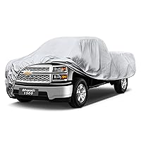 Pickup Truck Cover Waterproof All Weather, 6 Layer Heavy Duty Truck Cover Universal Fit Ford F150, Chevy Silverado, GMC Sierra, Dodge Ram 1500 Regular/Extended/Crew Cab (Truck, up to 230 inch)