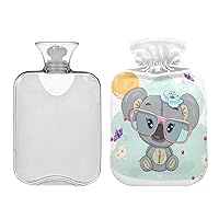 Cute Animals Koala Hot Water Bottle with Cover Hot Water Bag for Pain Relief 1L Hot Bag Hot Pack for Cramps Neck and Shoulders Pain Relief Feet Warmer Water Heating Pad
