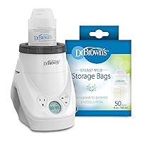 Dr. Brown’s Natural Flow MilkSPA Breastmilk and Bottle Warmer with Breastmilk Storage Bag, 50 Count