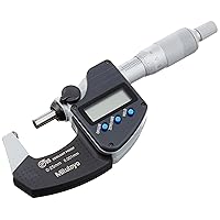 Mitutoyo 395-251-30 BMS-25MX Micrometer, IP65, Spherical Face, 0 mm-25 mm, 0.001 mm