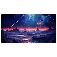 Colorful Galaxy Space Deluxe Kitchen Mats for Floor - Anti Fatigue, Large & Padded, Machine Washable & Waterproof, Quick Dry & Non-Slip Floor Comfort Mats with Retro Vintage Design
