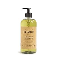 Fer a Cheval Olive Marseille Liquid Soap 500ml - Organic Olive Oil, Hypoallergenic, Dermatologically Tested - Authentic French Luxury for Skin Revitalization and Natural Glow