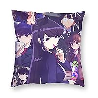 Anime Komi Can't Communicate Collage Throw Pillow Cases Dorm Decor for Bedroom Living Room 12