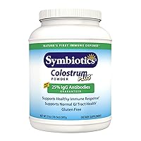 Symbiotics Colostrum Plus Powder 21 oz (597 g) - Immunity Support - Promotes Athletic Performance and Optimal Iron Levels- Immunoglobulin - 25% lgG Antibodies - Gluten Free (Pack of 4)