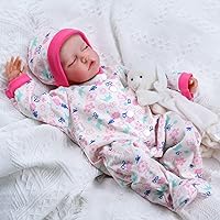 BABESIDE Lifelike Reborn Baby Dolls, 17'' Cute Sleeping Real Life Baby Dolls Realistic-Newborn Baby Doll with Doll Accessories for 3+ Year Old Little Girls