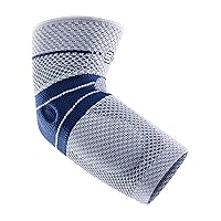 Bauerfeind - EpiTrain - Elbow Support - Targeted Compression for Chronic Elbow Pain - Size 0 - Color Titanium
