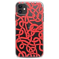TPU Case Compatible with iPhone 15 14 13 12 11 Pro Max Plus Mini Xs Xr X 8+ 7 6 5 SE Red Binding Cute Flexible Silicone Design Lux Awesome Print Weaving Colorful Slim fit Clear Abstract Gentle