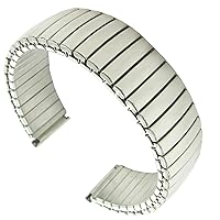 16mm Hirsch Stainless Steel Shiny Silver Tone Mens Expansion Band Reg 3884