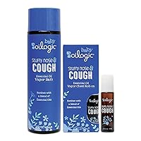 Oilogic Baby Bath Essentials - Stuffy Nose & Cough Bundle - Vapor Bath Relief and Roll-On Essential Oil Blend for Babies & Toddlers
