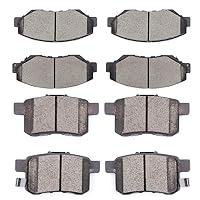 SCITOO Ceramic Brake Pads, 8pcs Front Rear Brake Pads Brakes Kits fit for 2008-2012 for Honda for Accord