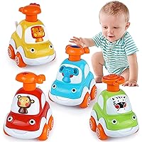 Palmatte 8 Cars Toys for 1 Year Old Boy Gifts Press and Go Cartoon Toys Cars for Toddlers 1-3 Baby Toys 12-18 Months One Year Old Boy Toys 1st Birthday Gifts for 1 2 3 Year Old Boys Girls