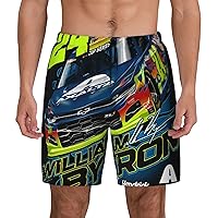 William Byron 24 Mens Swim Trunks Inseam Board Shorts Beach Swimwear Bathing Suit with Compression Liner and Pockets