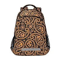 ALAZA Paisley Skull Halloween Backpack Purse for Women Men Personalized Laptop Notebook Tablet School Bag Stylish Casual Daypack, 13 14 15.6 inch
