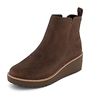 CUSHIONAIRE Women's Ilena wedge boot +Memory Foam, Wide Widths Available