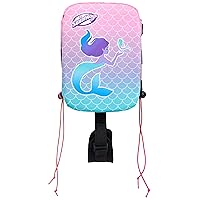 SwimWays Power Swimr Outdoor Pool Swim Vest for Kids, Adjustable Kid Pool Float for Swim Training, Medium Pink Mermaid