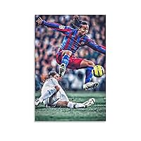 Ronaldinho Football Superstar Inspirational Celebrities Legends Famous Athletes Gift For Fans Poster Print Photo Art Painting Canvas Poster Home Decorative Bedroom Modern Decor Posters Gifts 08x12inch