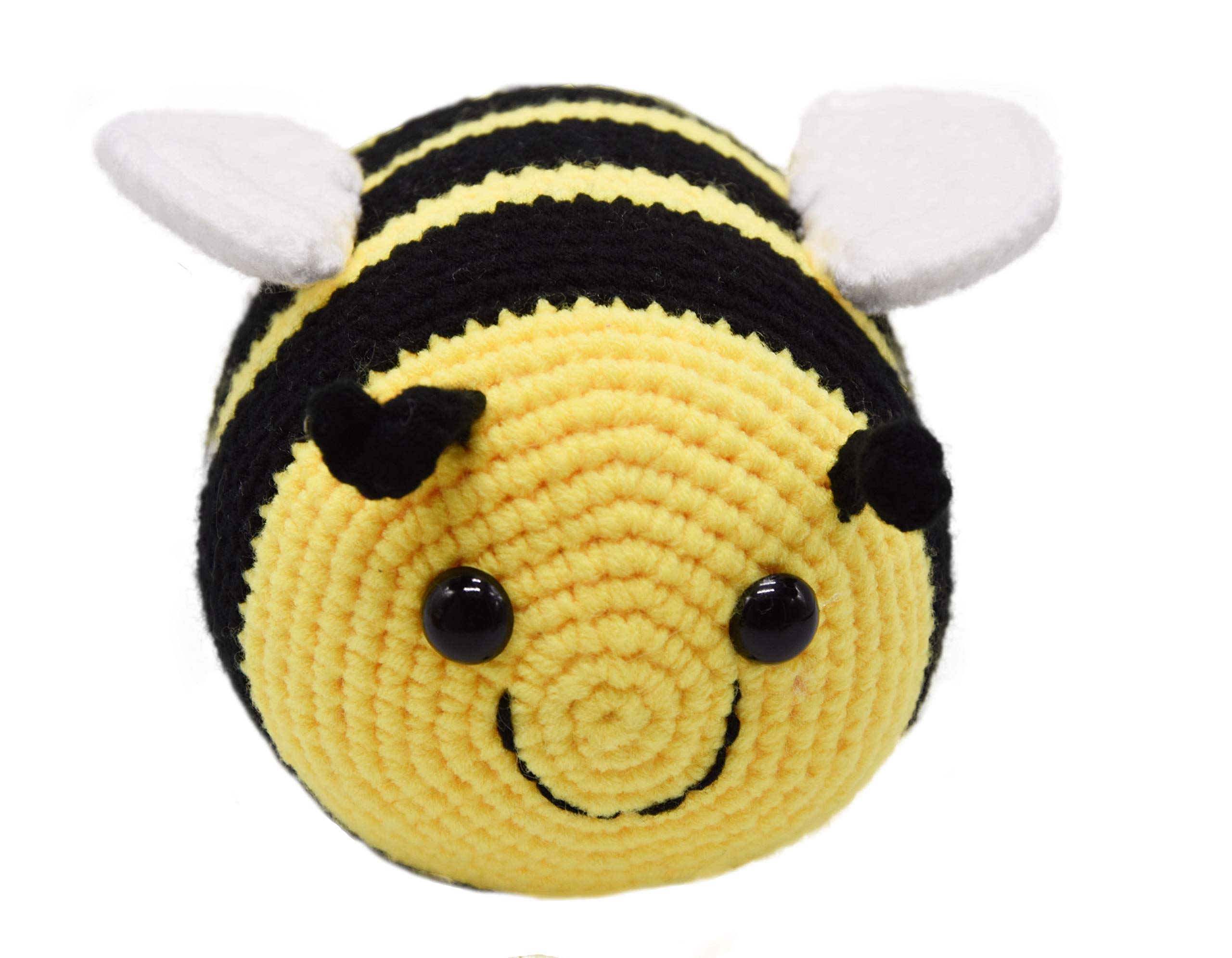 Mua Handmade Crochet Fuzzy Bumblebee Stuffed Animal with Smile Face and  White Wings Cuddly Knit Soft Yarn Plush Bee Toy Pretty Sweet Gifts for Kids  Boys and Girls Present for Birthday or