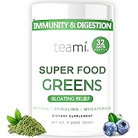Superfood Greens Powder for Digestive Health & Immune Support, Nutrition Greens Powder to support Gut Health and Weight Management, Juice & Smoothie Mix with 16 superfood Ingredients, 32 Serving