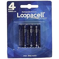 AAA Ni-MH 1000mAh Rechargeable Battery Pack of 4