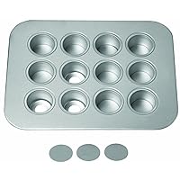 Chicago Metallic 12-Cup Mini-Cheesecake Pan, 14-Inch-by-10.75-Inch