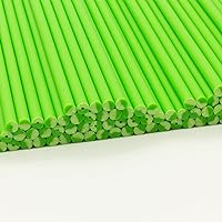 89mm x 4mm Green Plastic Lollipop Sticks - (3Pk) 75 Pcs