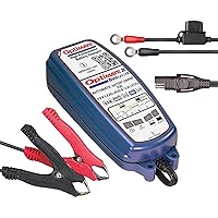 Tecmate Optimate 2 Duo, TM-551, Bronze Series: 5-Step 12V / 12.8V 2A Sealed Battery Charger & maintainer, Blue