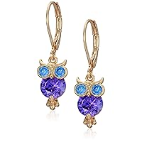 Betsey Johnson Pearl Critters Owl Drop Earrings