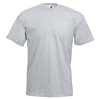 Fruit of the Loom Mens Valueweight Short Sleeve T-Shirt (5XL) (Heather Gray)