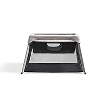 Silver Cross Sleep & Go 3 in 1 Travel Crib - Converts Newborn Bassinet, Crib to Playard - Portable, Lightweight, Easy to Pack with Comfortable Mattress for Infants to Toddlers - Stone (Sustainable)