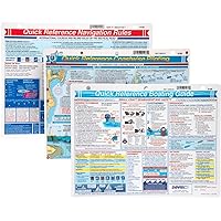 Davis Instruments Waterproof Boating Quick Reference Cards Bundle - Navigation 125, Coastal Piloting 126 & Procedures 128 (3 Items)