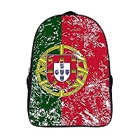 Portugal Retro Flag 16 Inch Backpack Business Laptop Backpack Double Shoulder Backpack Carry on Backpack for Hiking Travel Work