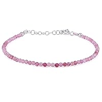 Bracelets for Men Women Strawberry Quartz Natural Gemstone Beads Bracelets Gifts for Wife, Birthday, Wedding Anniversary