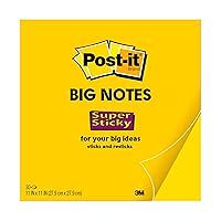 Post-it Super Sticky Big Notes, 11 in x 11 in, 1 Pad, 30 Sheets/Pad (BN11) - Pack of 6