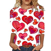 Womens Western Shirts Heart Printing Mock Turtleneck Long Sleeve Tank Tops Workout Sexy Womens Tops Dressy