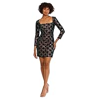 Donna Morgan Women's Holiday Sequin Dress Event Occasion Cocktail Party Guest of