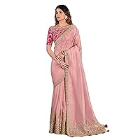 Indian Designer Imported Saree Blouse Festival Party Wear Woman Muslim Sari 2832